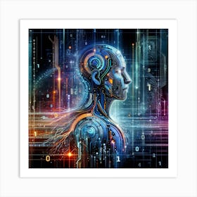 Futuristic Humanoid Art Print