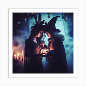Witches In The Dark Art Print