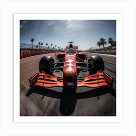 Fish eye of F1 Car Art Print