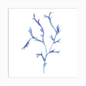 Blue Seaweed Art Print