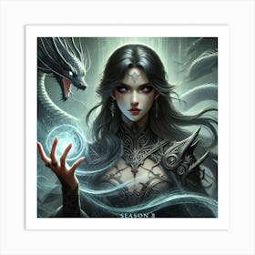 A Detailed Character Portrait Of Zhara, A Powerful Art Print