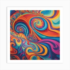 Psychedelic Swirls Art Print