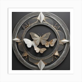 Butterflies In A Circle Art Print