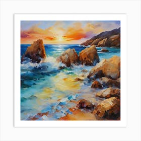 Sunset By The Sea 27 Art Print