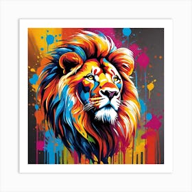 Lion Painting 2 Art Print