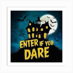 Happy halloween Illustration Spooky Horror devi background5 (7) Art Print