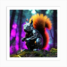 Robot Squirrel 3 Art Print