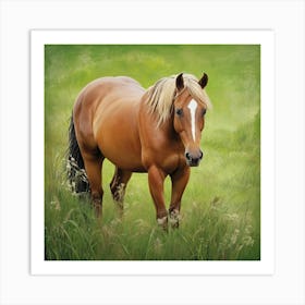 Horse In The Grass Art Print 0 Art Print