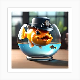 Goldfish In A Bowl 12 Art Print