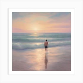 Sea Swimming In The Beach 1 Art Print