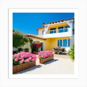 Sand Beach House Art Print