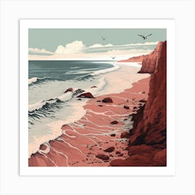 Cliffs And Waves Art Print