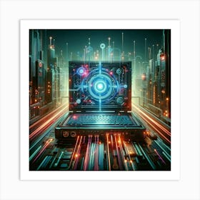 Futuristic City 26 Art Print