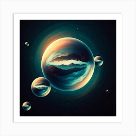 Planets In Space Art Print