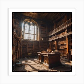 Abandoned Library 1 Art Print