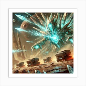 Crystal Wyrms Embedding Destabilizing Shard Art Print