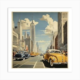 Default Vintage Travel Poster New York Art Print 1 Art Print