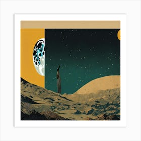 Moon And The Stars Art Print