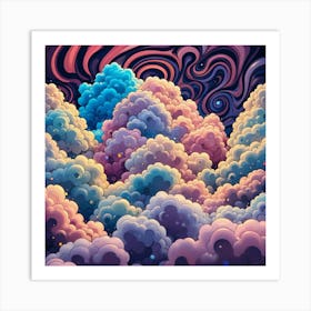 Abstract Clouds Art Print