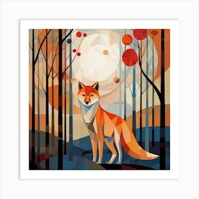 Fox In The Forest 2 Art Print