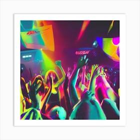 Neon Nightclub Art Print