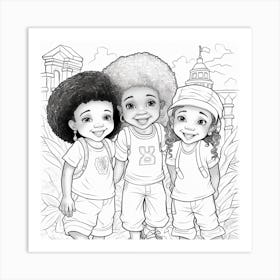 Three African American Children Art Print