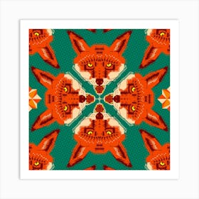 Chobopop Fox Pattern Art Print