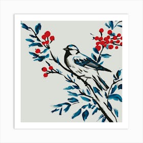 Bird On A Branch 1 Art Print