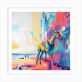 Horse On The Beach Art Print