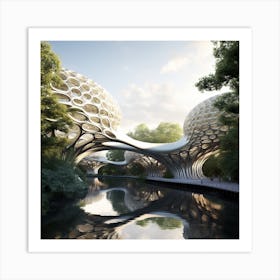 Futuristic Bridge Art Print