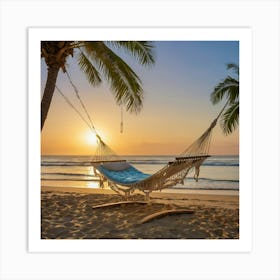 Sunset In A Hammock Art Print