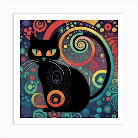 Black Cat Art Print