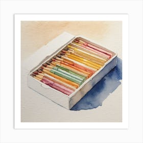 Watercolor Pencils Art Print