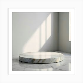 Round Marble Table 6 Art Print