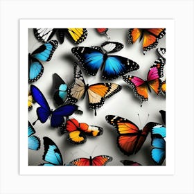 Colorful Butterflies 2 Art Print