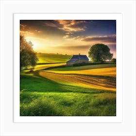 Sunset In The Countryside 28 Art Print