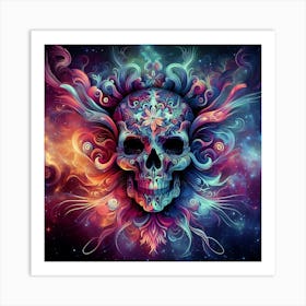 Psychedelic Skull 4 Art Print