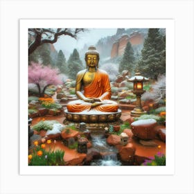 Buddha in Spring Art Print