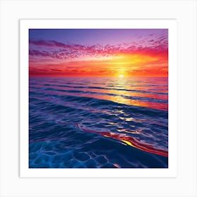 Sunset Over The Ocean 27 Art Print