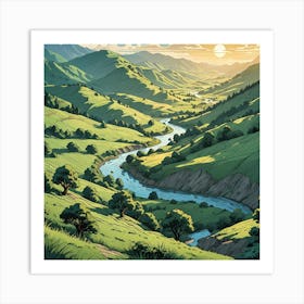 Hillside Harmony Art Print