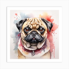 Pug Dog Art Print