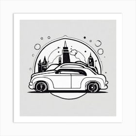 Car In The City 3 Art Print