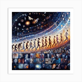 Evolution Of Human And AI Art Print