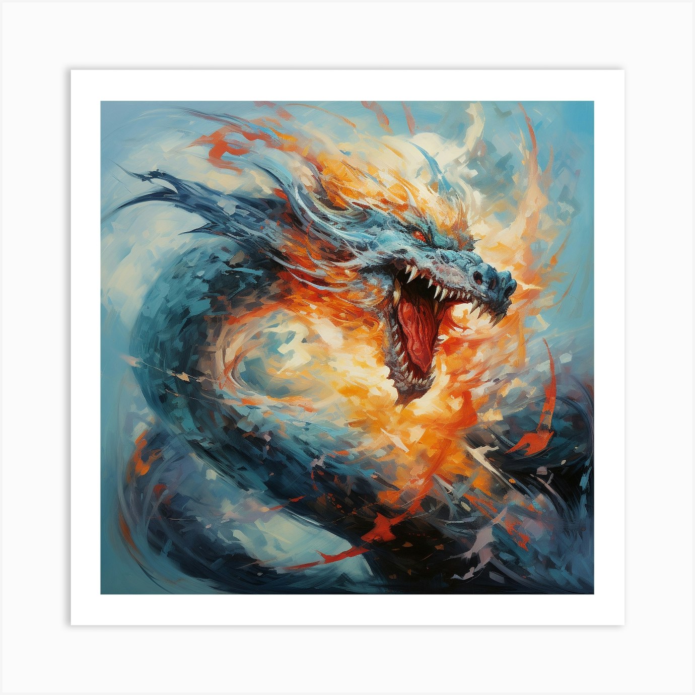 Wall Art Print Dragon fire 2, Gifts & Merchandise