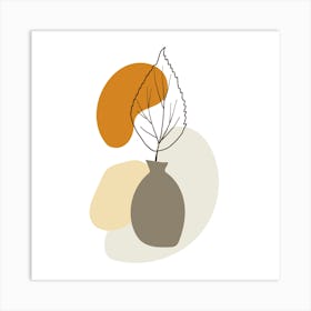 Vase With A Leaf.Wall prints. Art Print