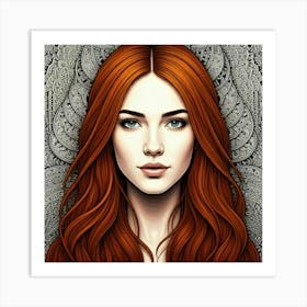 Red Haired Girl 3 Art Print