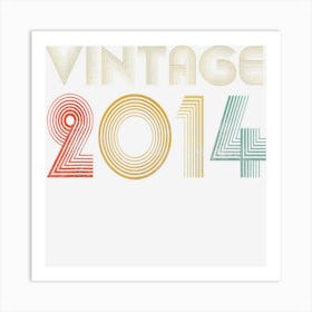 Vintage 2014 9th Birthday Gifts Made In 2014 9 Years Old Art Print