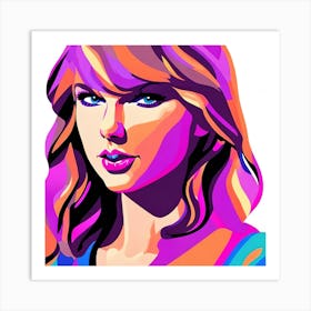 Taylor Swift, popart_close Art Print