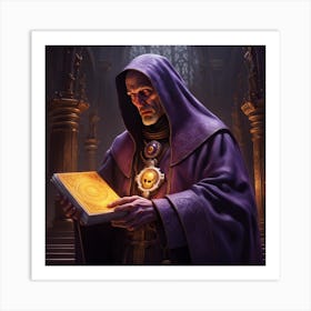 Wizard Reading A Book 1 Art Print