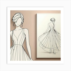 Elegant posture 1 Art Print